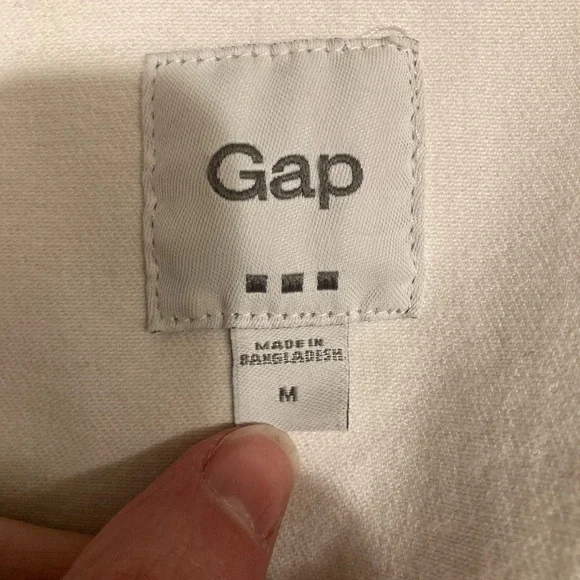 GAP Optic White Denim Trucker Jacket Monogram Coastal Cowgirl Western Rodeo - Picture 2 of 13